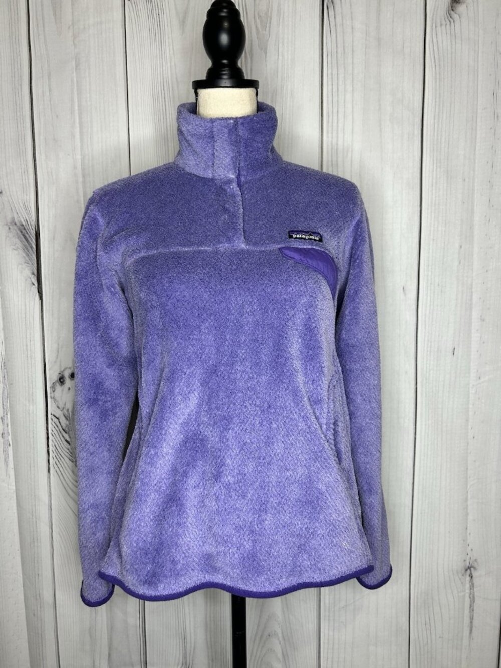Patagonia Women's Re-Tool Snap-T Fleece Pullover Purple Polartec Size M